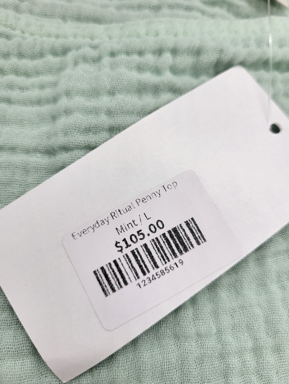 Everyday Ritual Penny Top In Mint Double Bubble - Picture 6 of 8